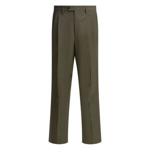 Prada Men Wide-Leg Wool Pants